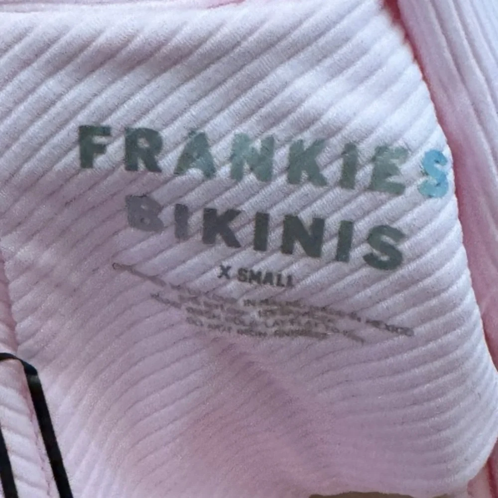 Frankie's Bikinis Gavin Ribbed Love Pink Bikini‎ Bottom nwt